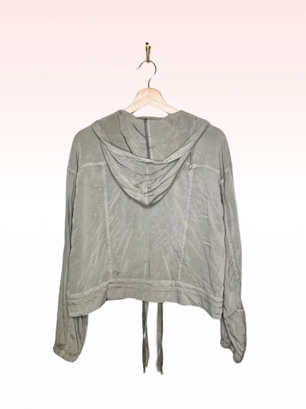 Nwt ANTHROPOLOGIE | MARRAKECH sandstone cupro hoodie jacket (Sz S)